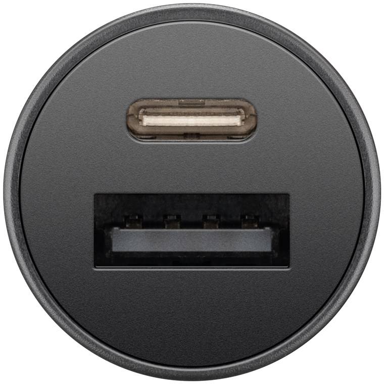 Dual-USB Auto Schnellladegerät USB-CTM Power Delivery, Ladeadapter für Kfz, lädt Geräte über USB-A und USB-C, speziell f