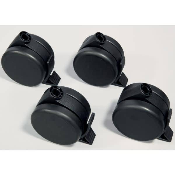 Rollen für Meet up-Stand Kunststoff tiefschwarz DM 75mm 80mm VE=4 Stück
