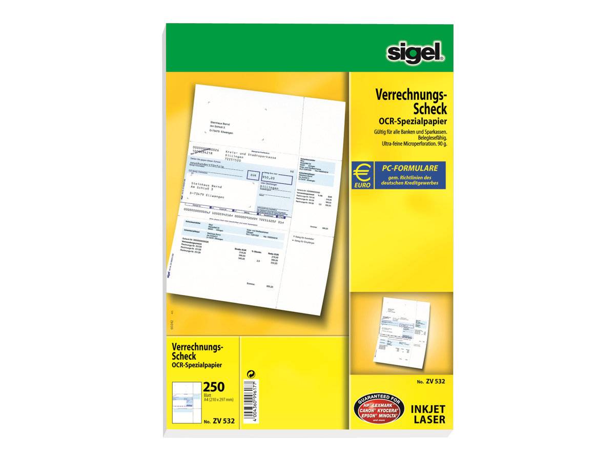 Sigel Gegenprobe - 250 Blatt - A4