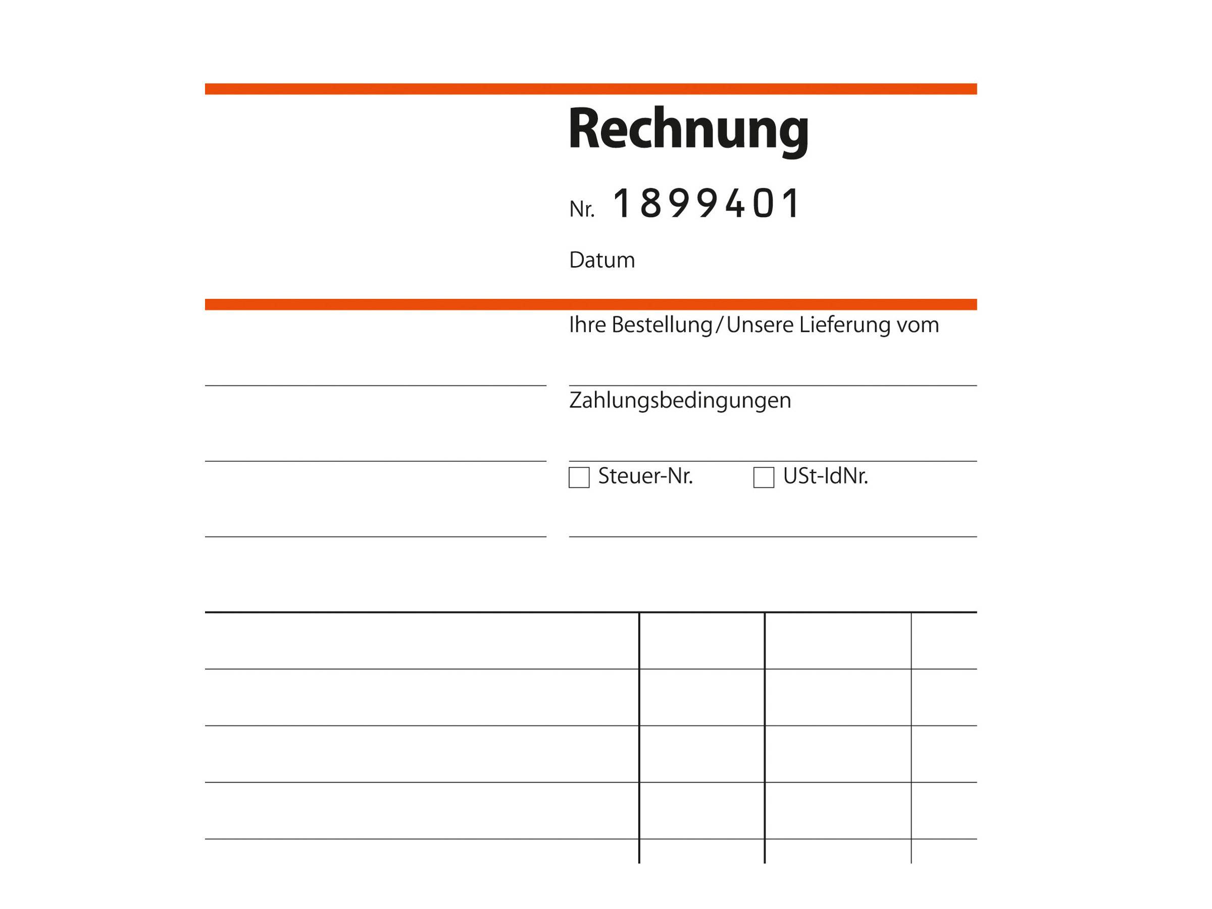 Sigel Rechnungsformular - 50 Blatt - A5 (148 x 210 mm)