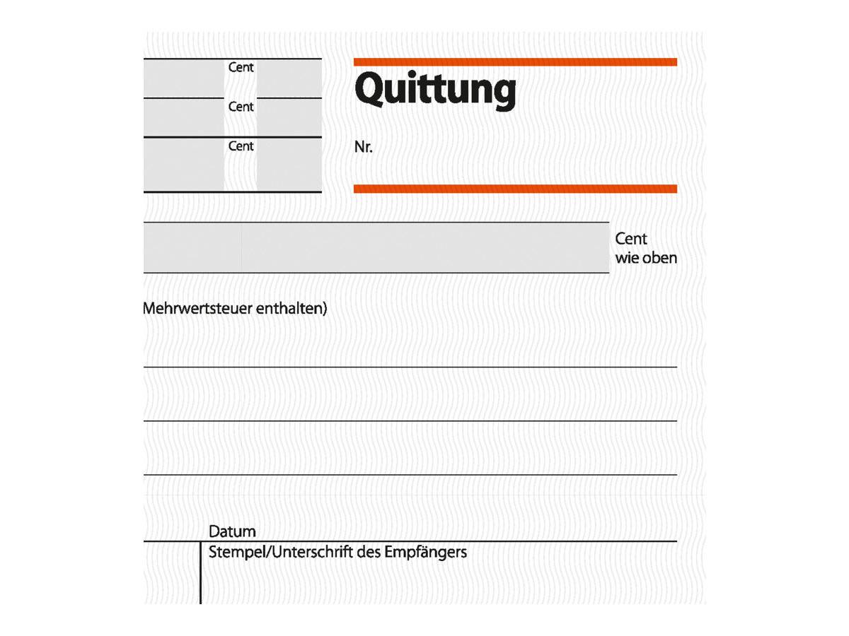 Sigel Quittung - 50 Blatt - A6 - Querformat