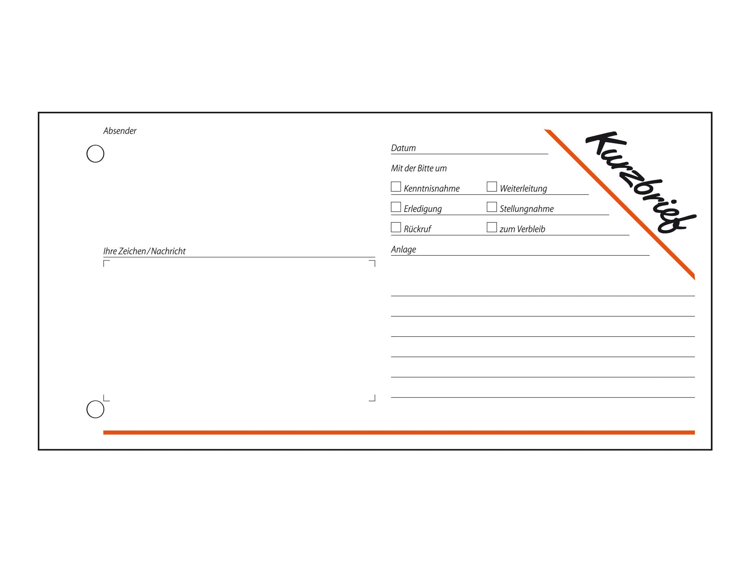 Sigel - Nachrichtenformular - 100 Blatt - 1/3 A4