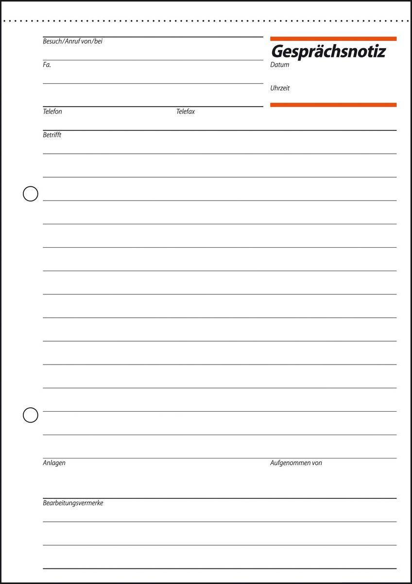Sigel Notizformular - 50 Blatt - A5