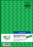 Sigel - Lohnbuchabrechnung für Minijobs - 50 Blatt