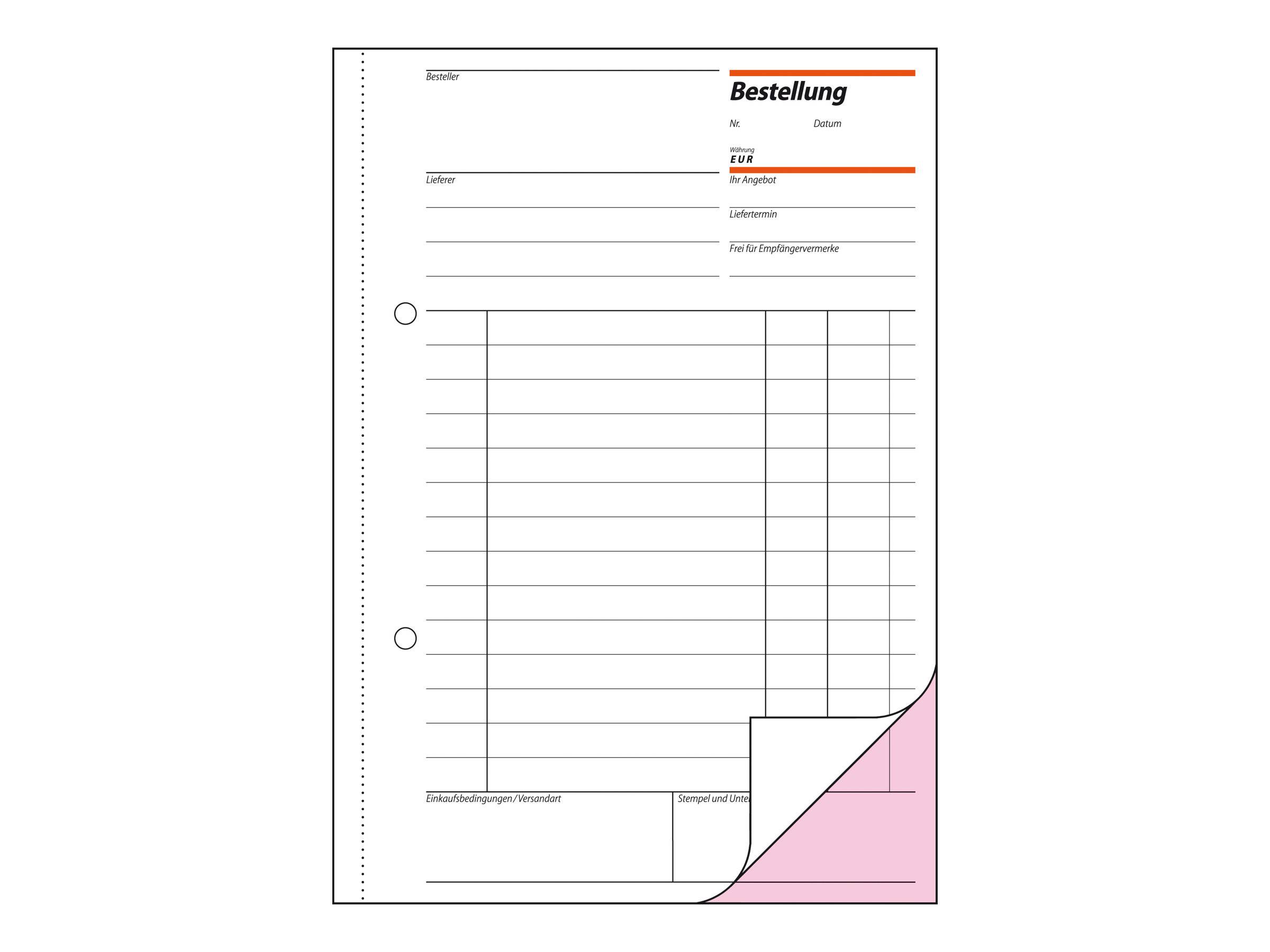 Sigel - Bestellformular - 50 Blatt - A5 - Kopie