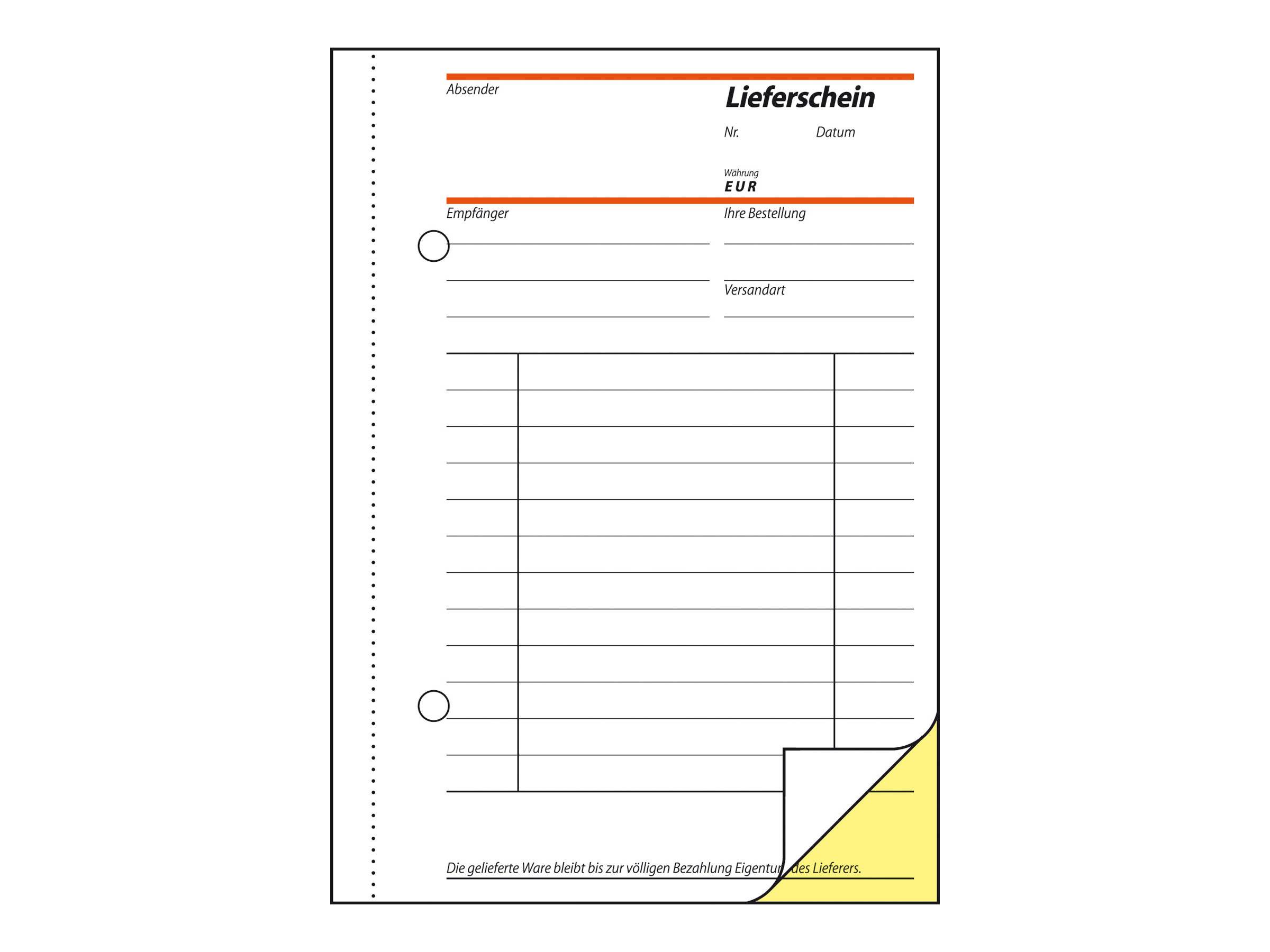 Sigel - Lieferliste - 40 Blatt - A6 - Kopie
