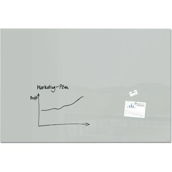 Glas-Whiteboard Artverum 150x100x1,8cm grau