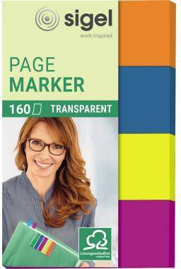 SIGEL Haftmarker HN614 50x80mm farbig sortiert 4 St./Pack.