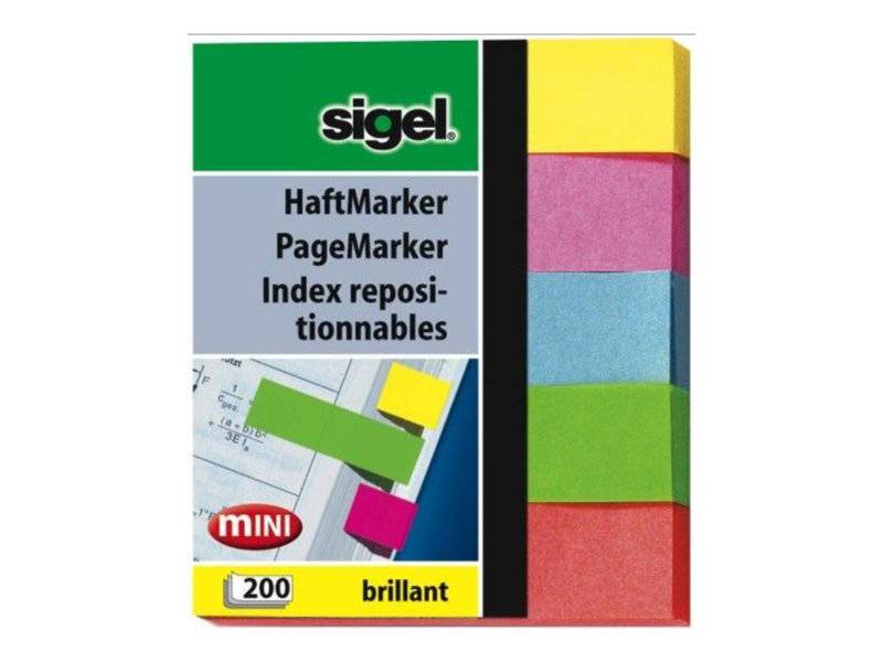 Sigel PageMarker Brillant - Seitenmarker - 12 x 50 mm