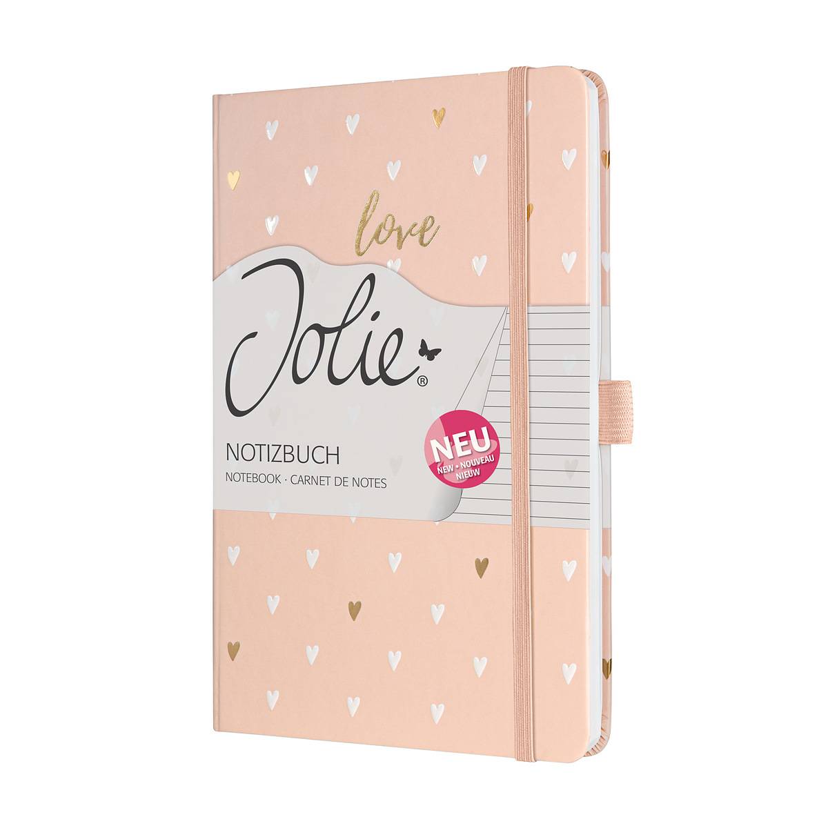 SIGEL Notizbuch Jolie®, Hardcover, ca. A5, liniert, rosa, 174 S.