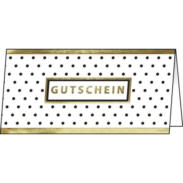 Gutschein-Karte DINlang 220g/qm Golden Glimmer inkl. Umschläge 10 Stück