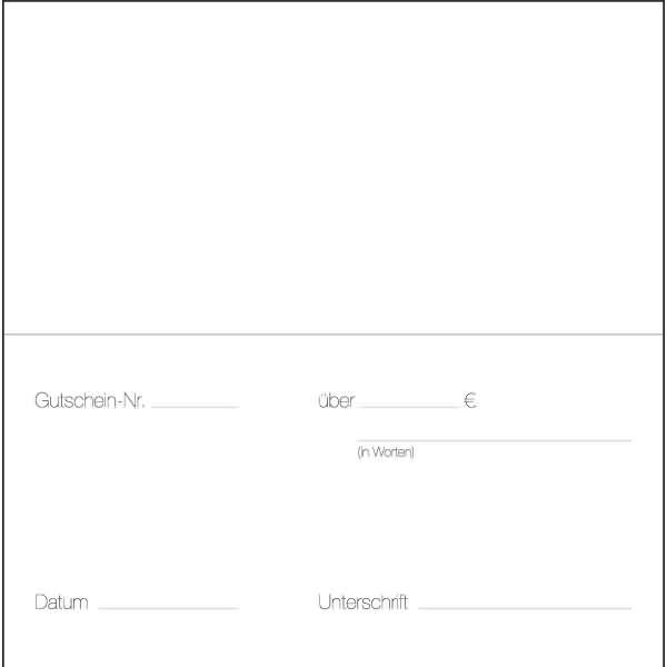Gutschein-Karte DINlang 220g/qm Sunfield inkl. Umschläge 10 Stück