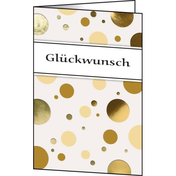 Motiv-Karte 115x170mm 220g/qm Golden Bubble inkl. Umschläge 10 Stück