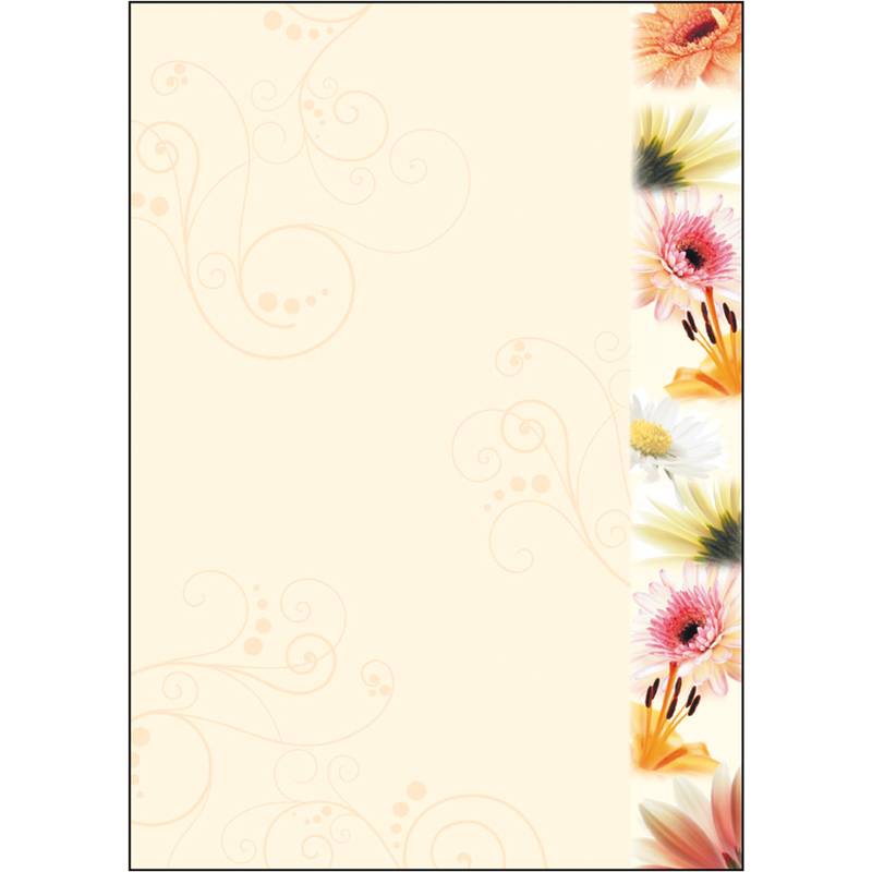 sigel Design-Papier, DIN A4, 90 g/qm, Motiv "Flowerstyle"