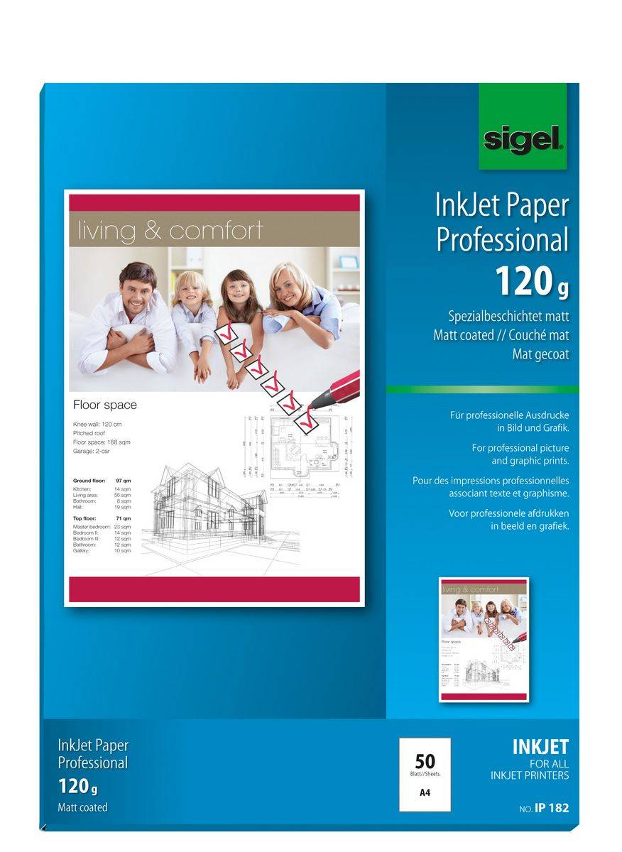 Sigel InkJet Paper IP182 - Beschichtet - hochweiß - A4 (210 x 297 mm)