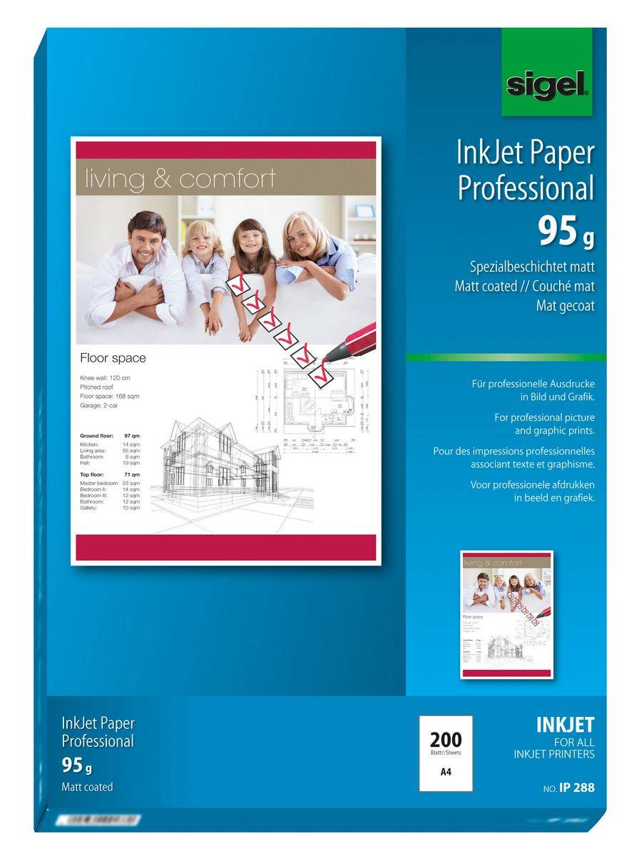 Sigel Professional IP288 - Matt - beschichtet - High White - A4 (210 x 297 mm)