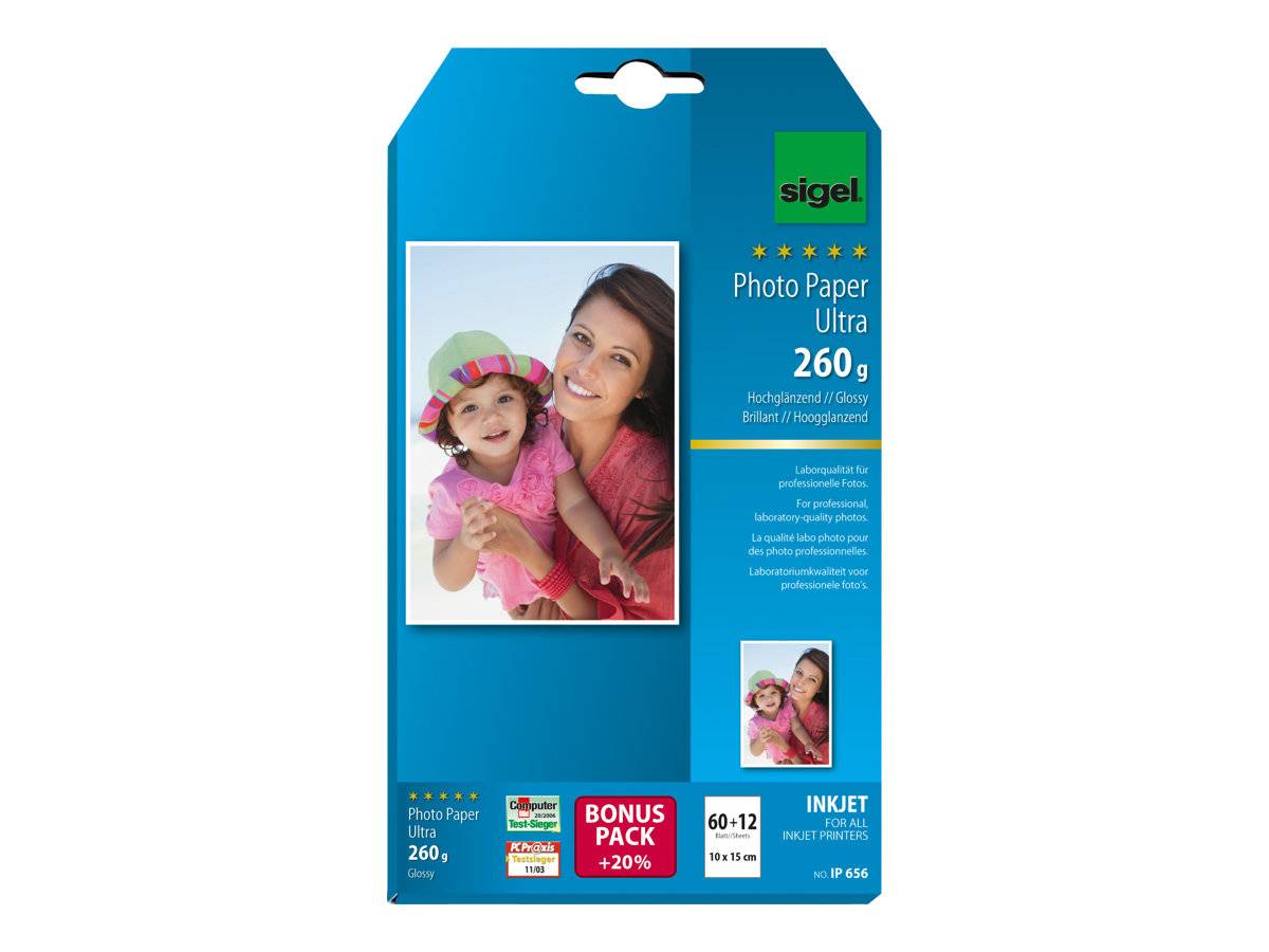 Sigel InkJet Ultra Photo Paper IP656 - Glänzend