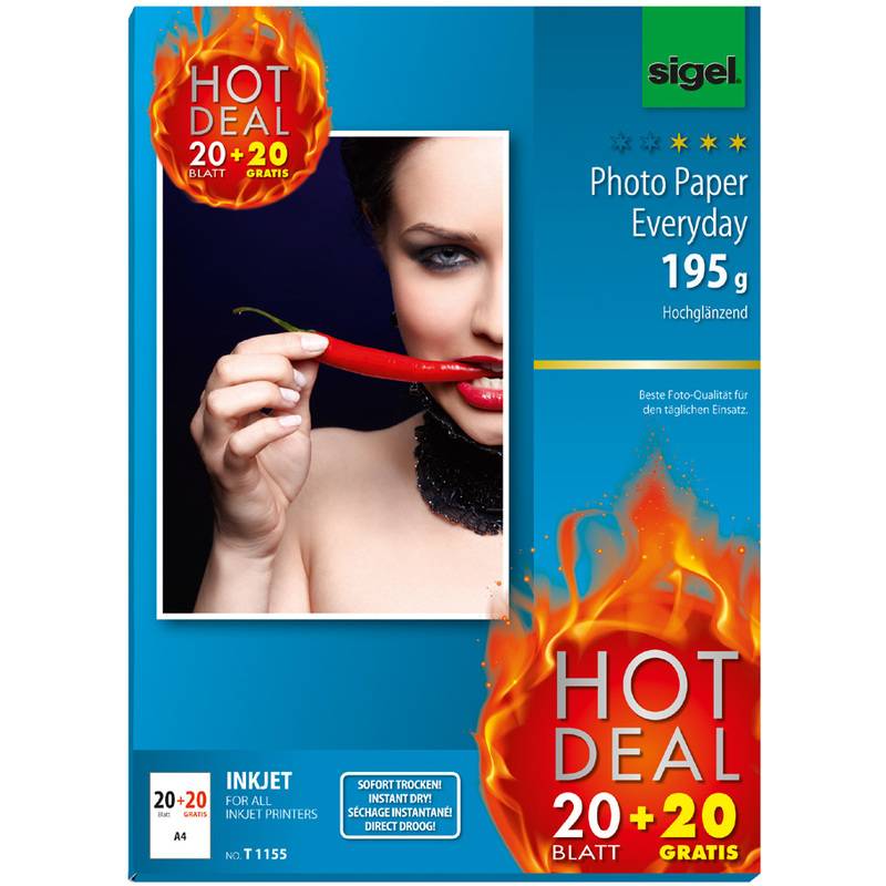 sigel InkJet-Everyday-Foto-Papier "HOT DEAL", DIN A4
