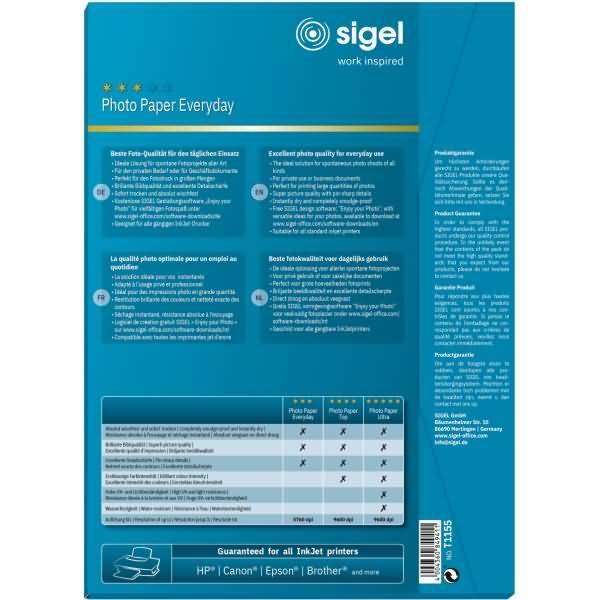 Inkjet Everyday Fotopapier A4 AKTION 195g 20+20 Batt gratis