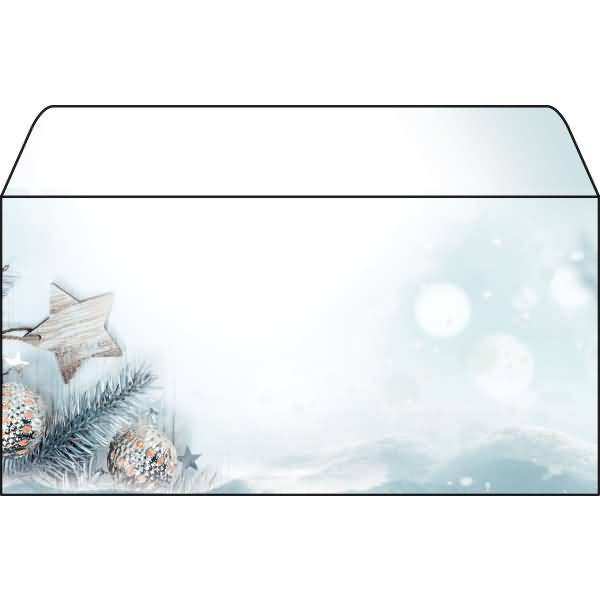 Briefumschläge Weihnachten DINlang 90g/qm VE=25 Stück Snow Star