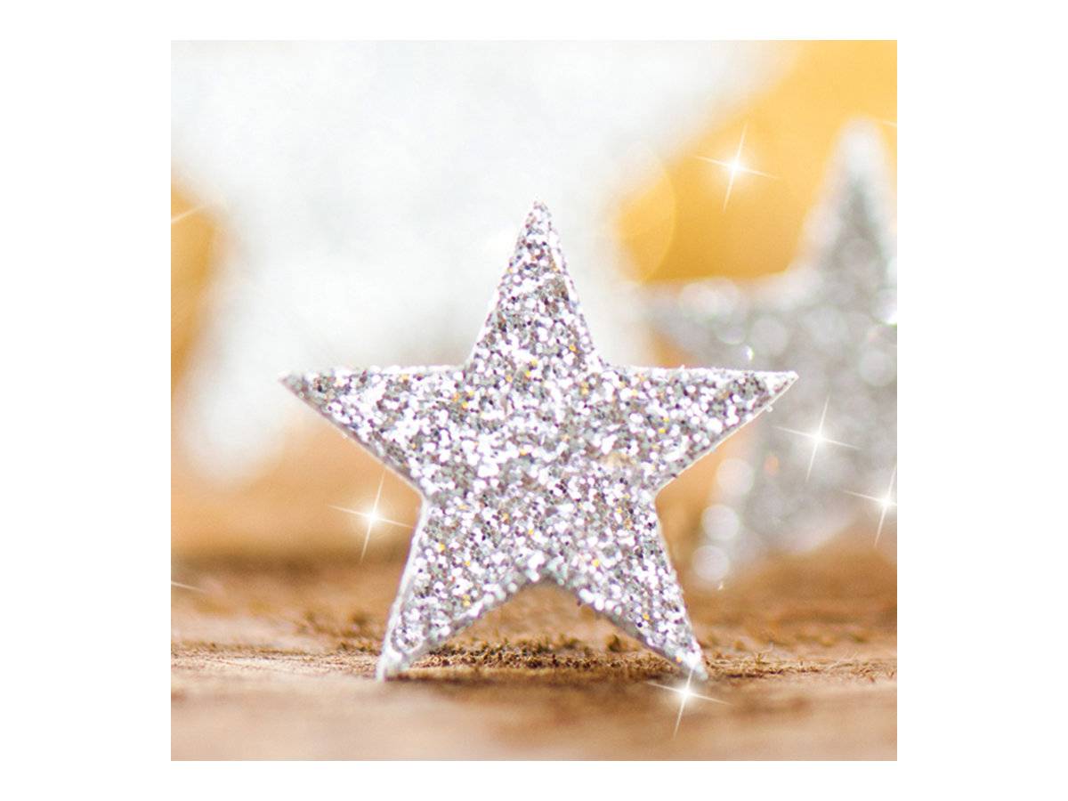 Sigel Weihnachts-Motiv-Papier Glitter Stars - A4 (210 x 297 mm)