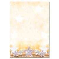 Sigel Weihnachts-Motiv-Papier Glitter Stars - A4 (210 x 297 mm)