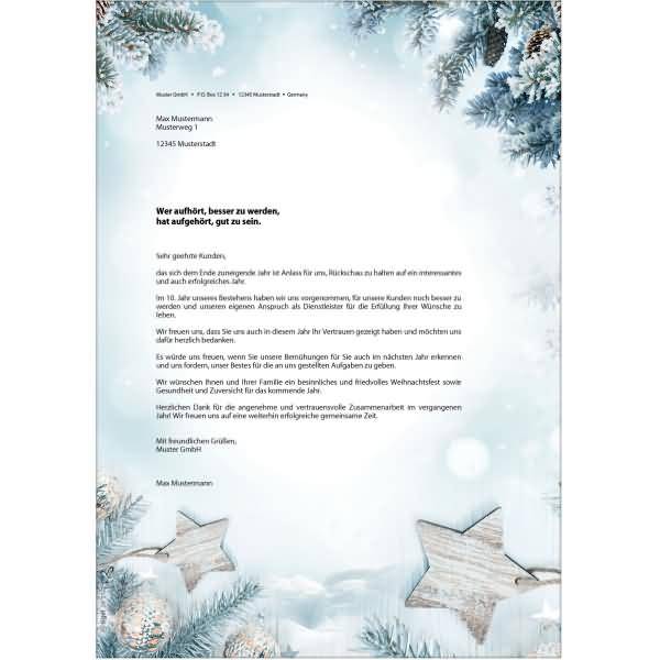 Designpapier Weihnachten A4 90g/qm 25 Blatt Snow Star