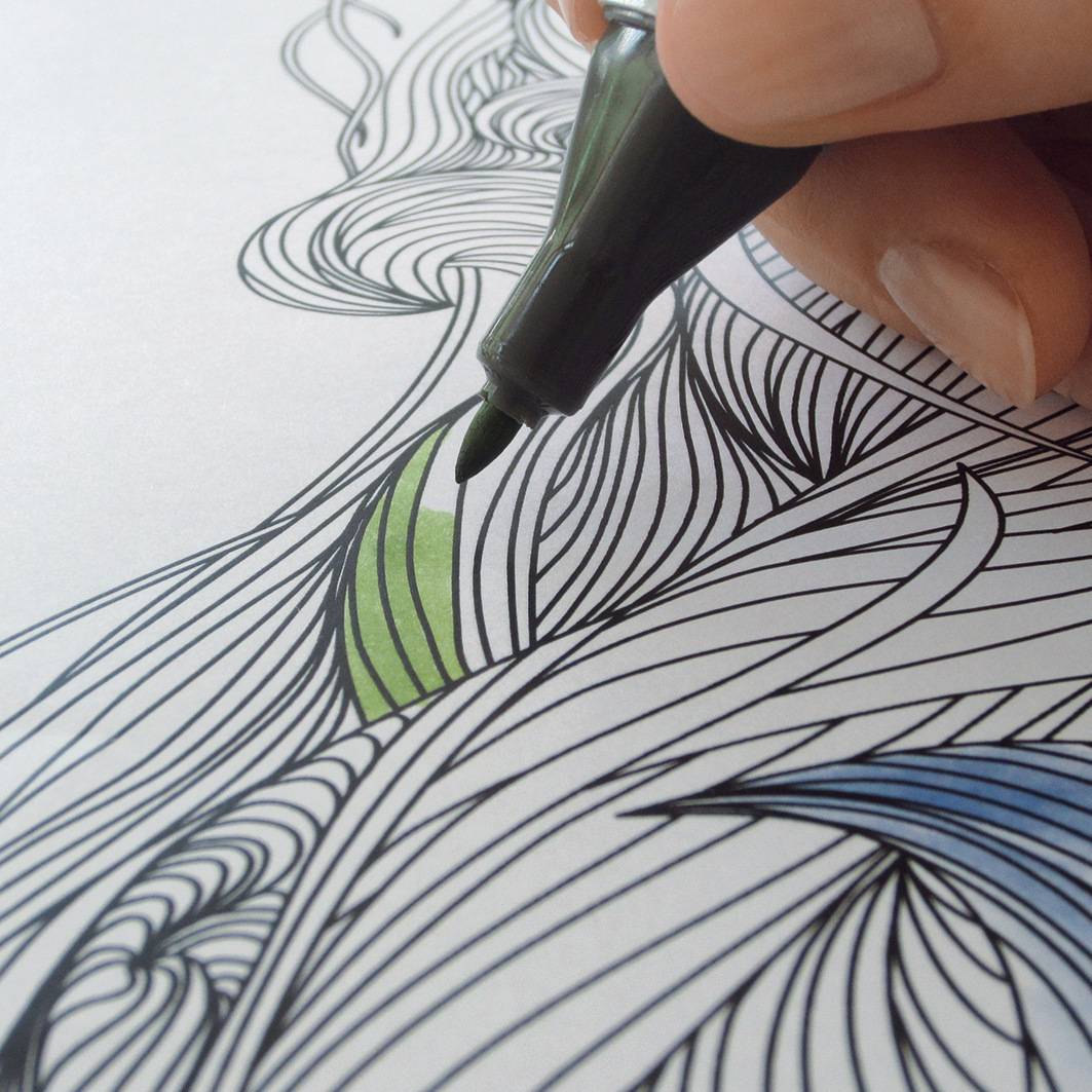 SIGEL Papier-Schreibunterlage Design, Adult Coloring, 595x410 mm, 20 Blatt