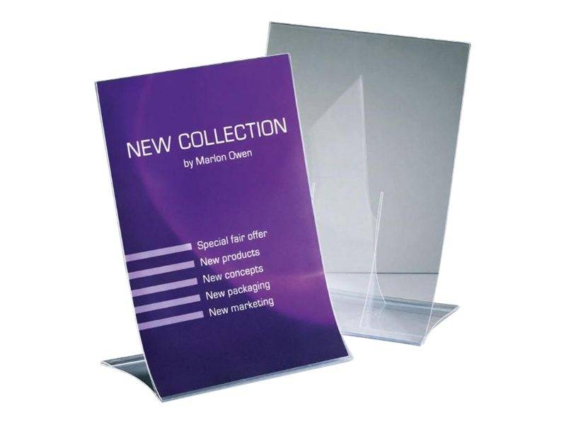 Sigel Schildhalterung - Desktop - für A4 - klar (Packung mit 2)