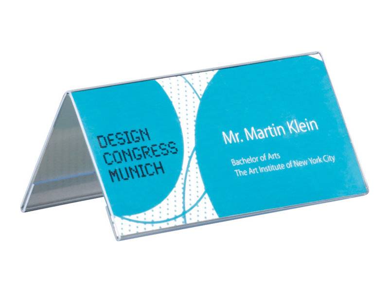 Sigel - Schildhalterung - für 95 x 42 mm - doppelseitig - durchsichtig (Packung mit 10)