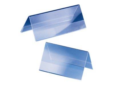 Sigel - Schildhalterung - für 95 x 42 mm - doppelseitig - durchsichtig (Packung mit 10)