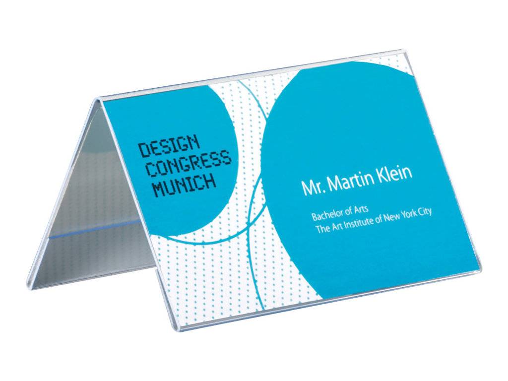 Sigel - Schildhalterung - Desktop - für 100 x 60 mm - doppelseitig - klar (Packung mit 10)