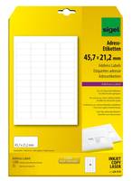 Sigel LA315, Weiß, Laser/Inkjet, Abgerundetes Rechteck, A4, 4,57 cm, 2,12 cm