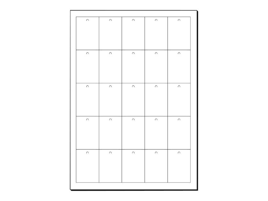 Sigel LP716 - Weiß - 38 x 55 mm - 200 g/m² - 750 Stck. (30 Bogen x 25)