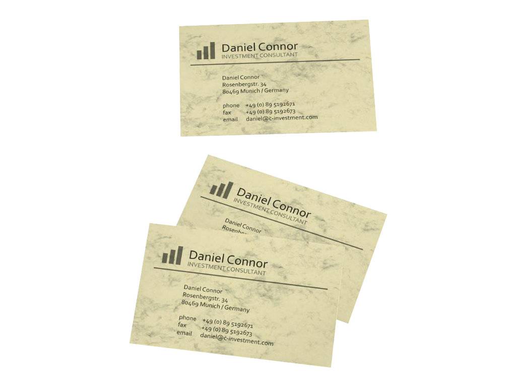 Sigel Business Card 3C DP744 - Marble Beige - 85 x 55 mm - 225 g/m² - 100 Karte(n) (10 Bogen x 10)