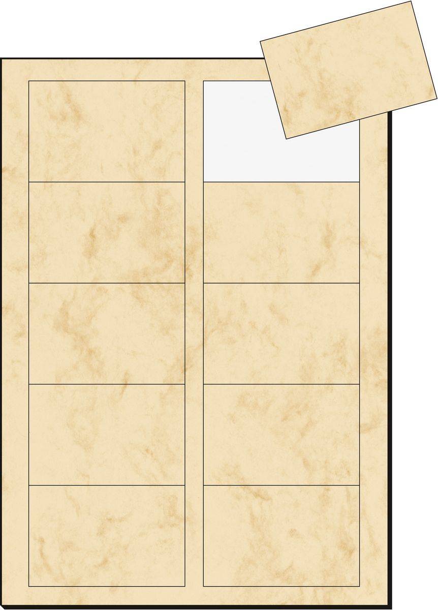 Sigel Business Card 3C DP744 - Marble Beige - 85 x 55 mm - 225 g/m² - 100 Karte(n) (10 Bogen x 10)