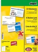 Sigel Business Card 3C LP795 - Hochweiß - 85 x 55 mm - 225 g/m² - 100 Karte(n) (10 Bogen x 10)