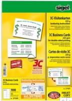 Sigel Business Card 3C LP850 - Glatter Satin - beschichtet - hochweiß - 85 x 55 mm - 225 g/m² - 100 Karte(n) (10 Bogen x