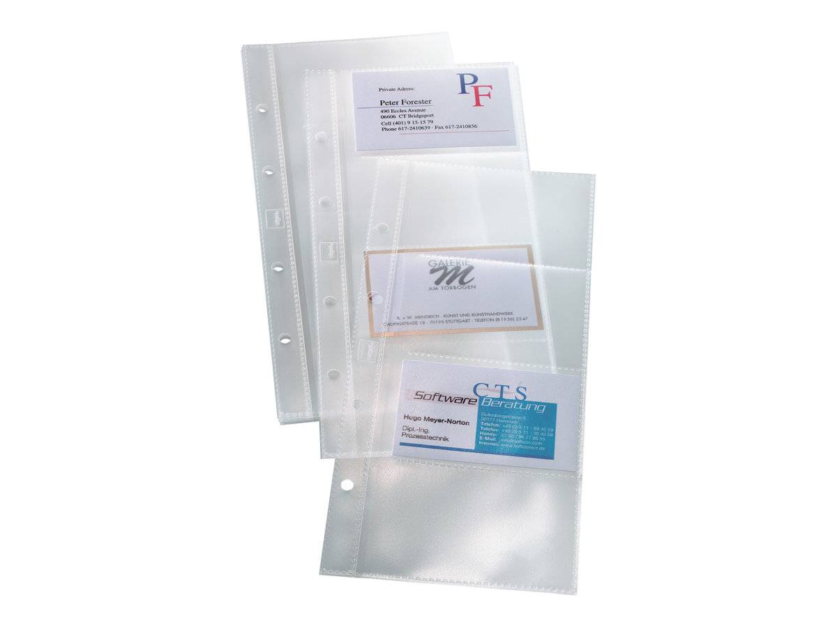 Sigel Visitenkartenseite - für 90 x 58 mm - Kapazität: 80 Karten - durchsichtig (Packung mit 10)
