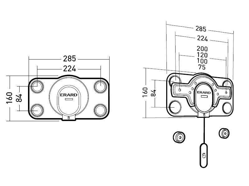 Erard FiXiT 200 ultraflache TV Wandhalterung 16 - 43 Zoll