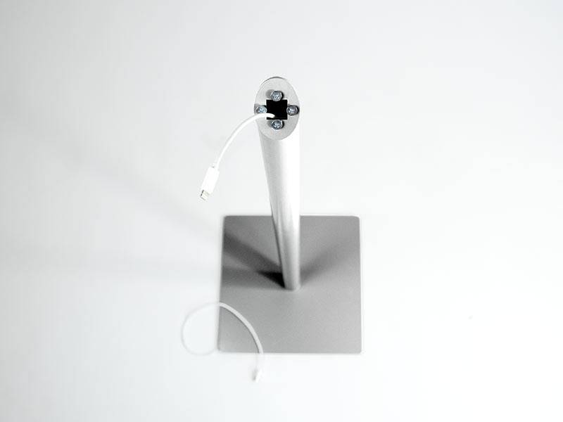 TabLines TBS008E Tablet Bodenständer für Apple iPad Air 1, Edelstahl