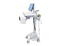 Ergotron EMR Cart with LCD Pivot, LiFe Powered - Wagen - für LCD-Display / PC-Ausrüstung - medizinisch - Kunststoff, Aluminium, verzinker Stahl - Gr