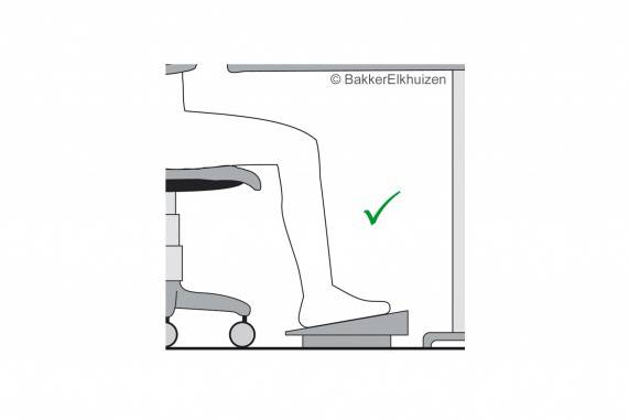 BakkerElkhuizen Footform Dual Footrest, Schwarz, 450 mm, 390 mm, 4 cm, 30 cm, 6,5 kg