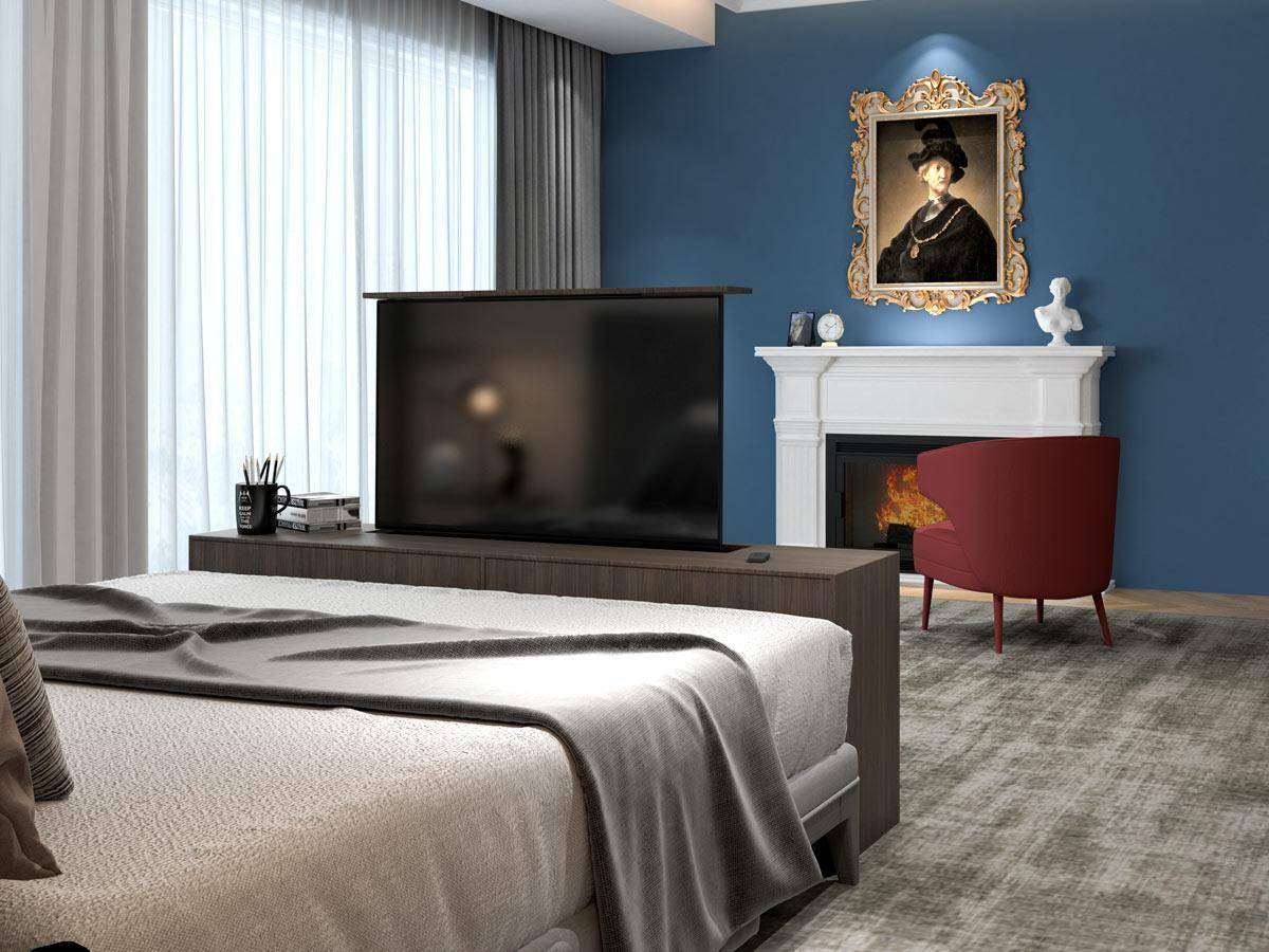 MonLines MLS005B Einbau TV Lift 32-48 Zoll elektrisch, 670 Hub, schwarz