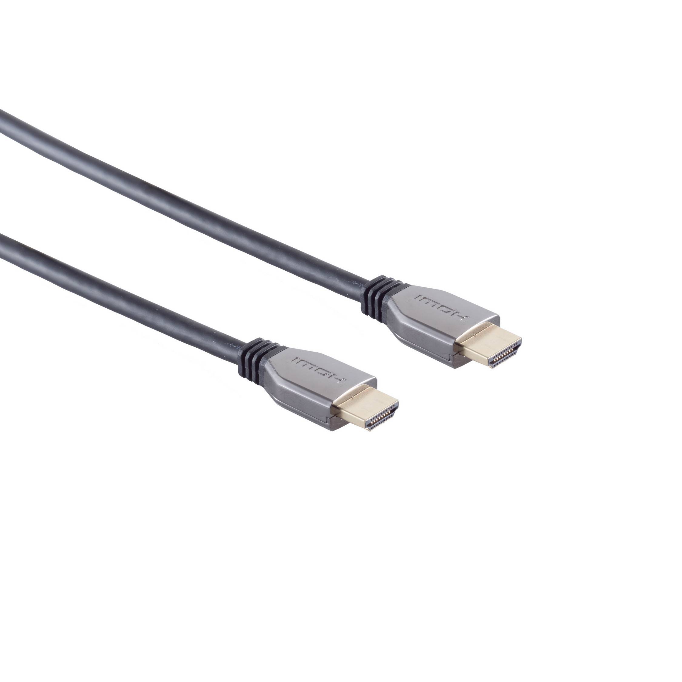 Ultra HDMI Kabel, 10K, Metall, schwarz, 2m