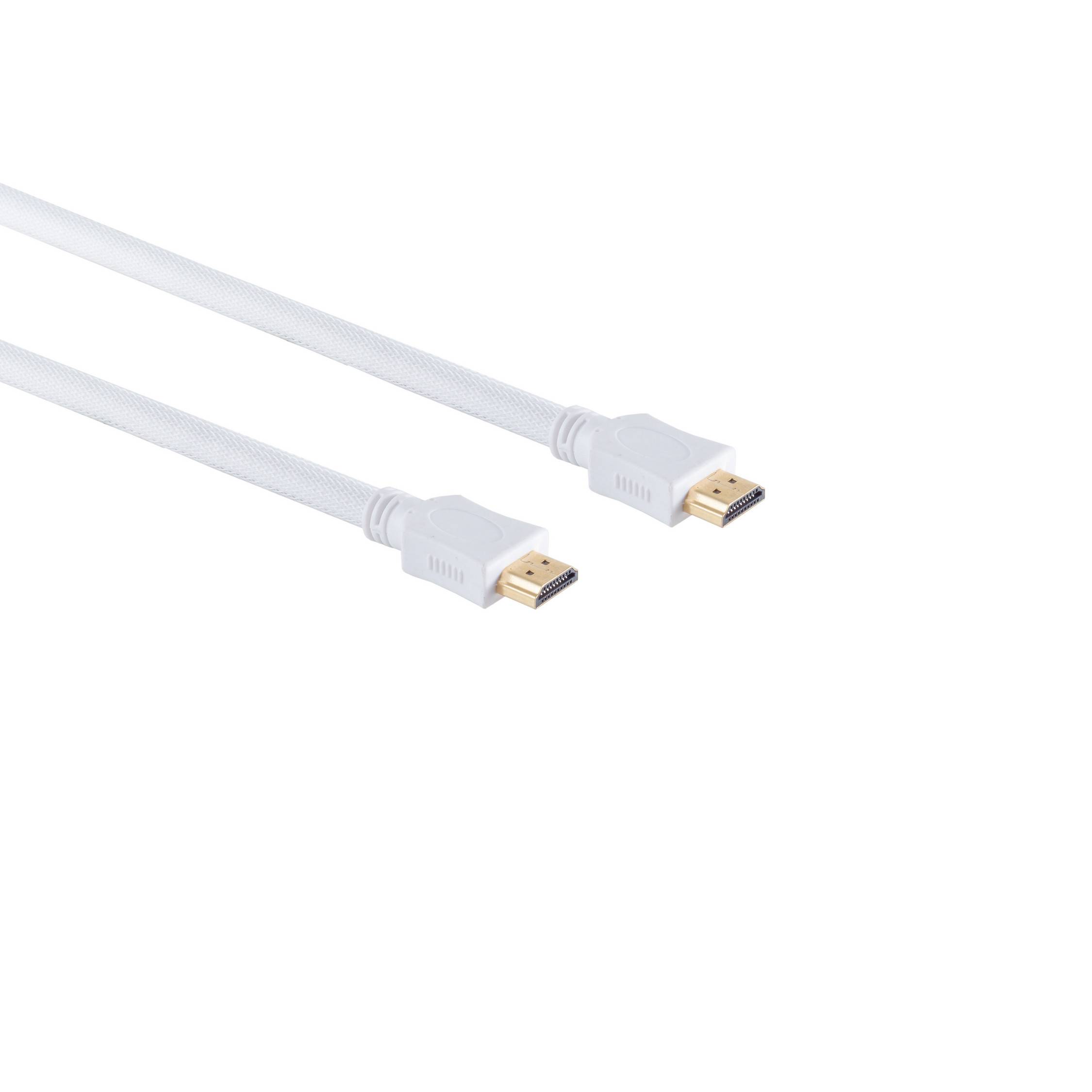 HDMI A-St/HDMI A-St verg HEAC weiß Nylon Mantel 2m