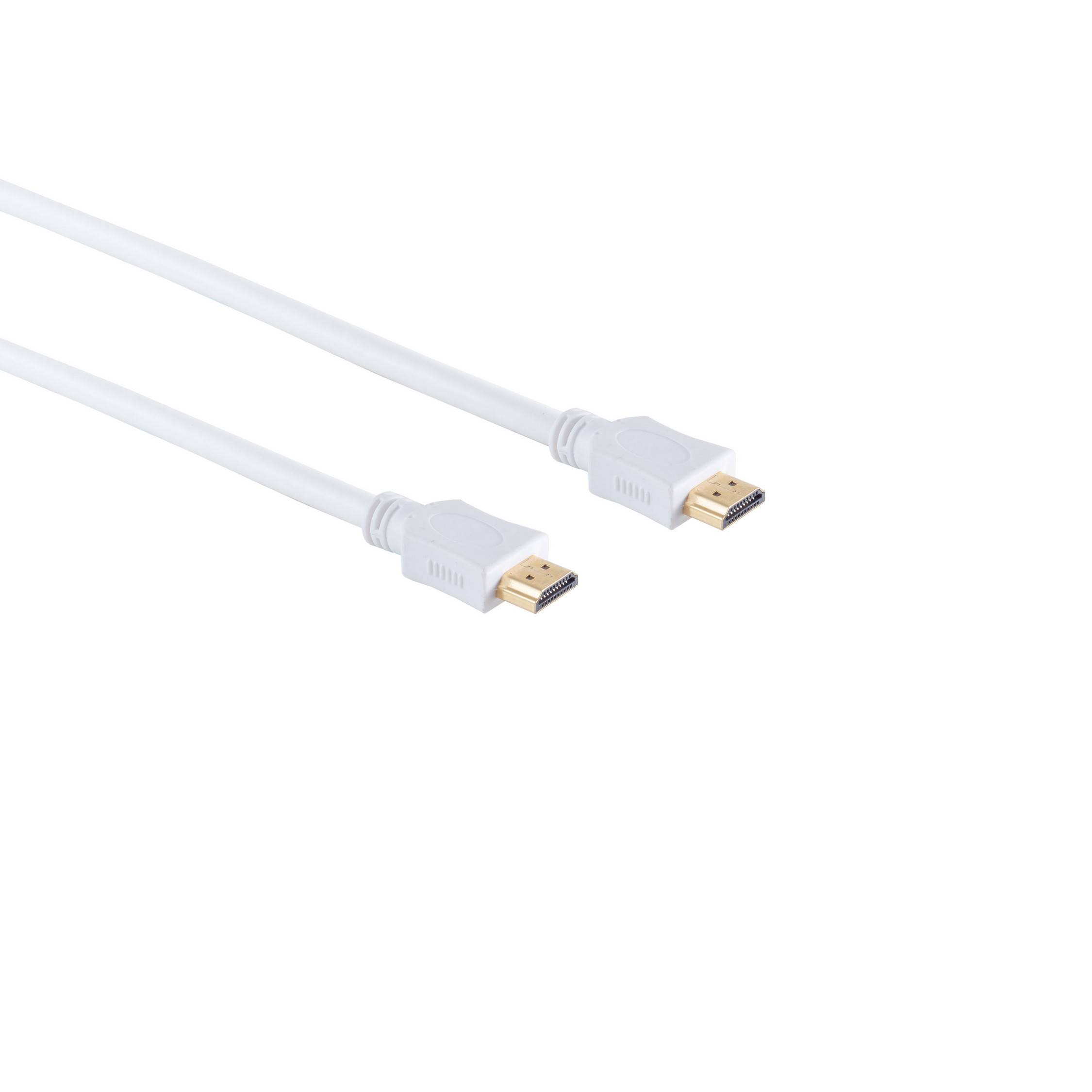 HDMI A-Stecker/HDMI A-Stecker verg. HEAC weiß 7,5m