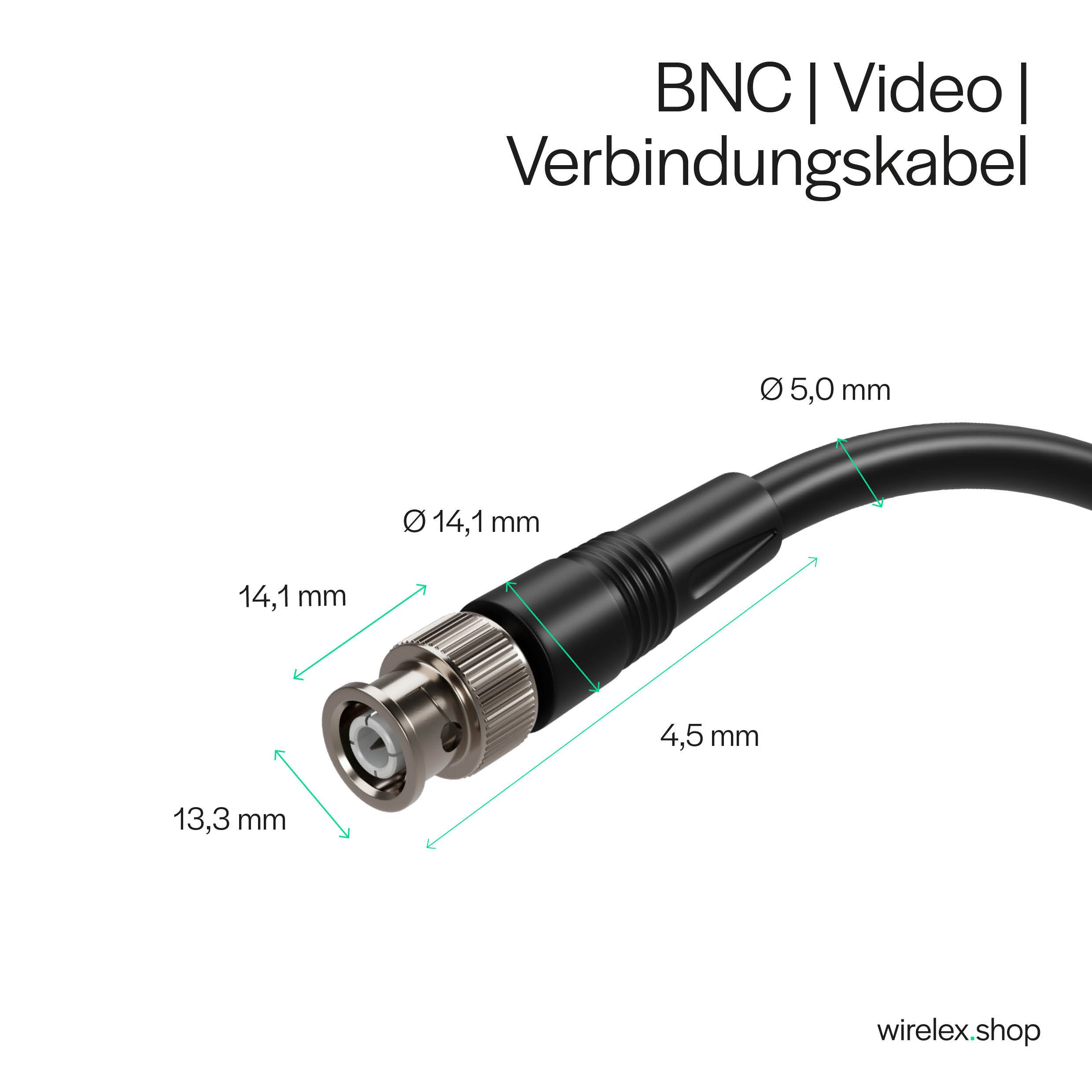 BNC Kabel, BNC-Stecker auf BNC-Stecker, 2 m