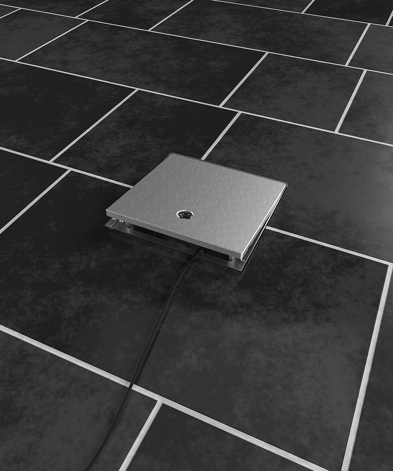 Bodensteckdose/ Bodentank 2003A; 3x Schuko