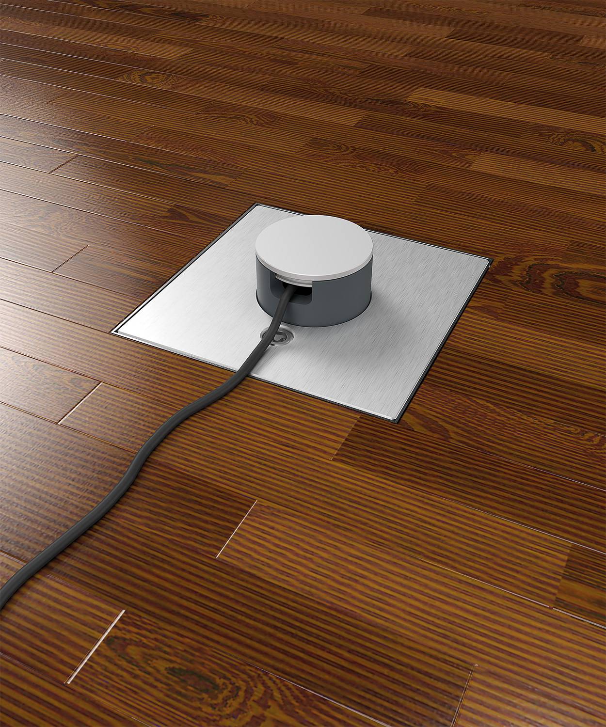 Bodensteckdose/ Bodentank 2003Q; 3x Schuko, Tube